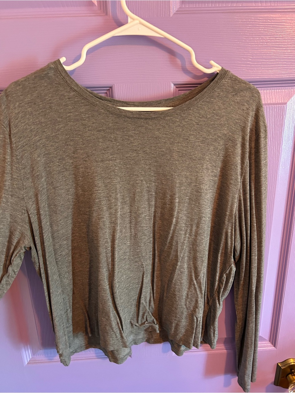 girlfriend collective Gray Long Sleeve Crew Top